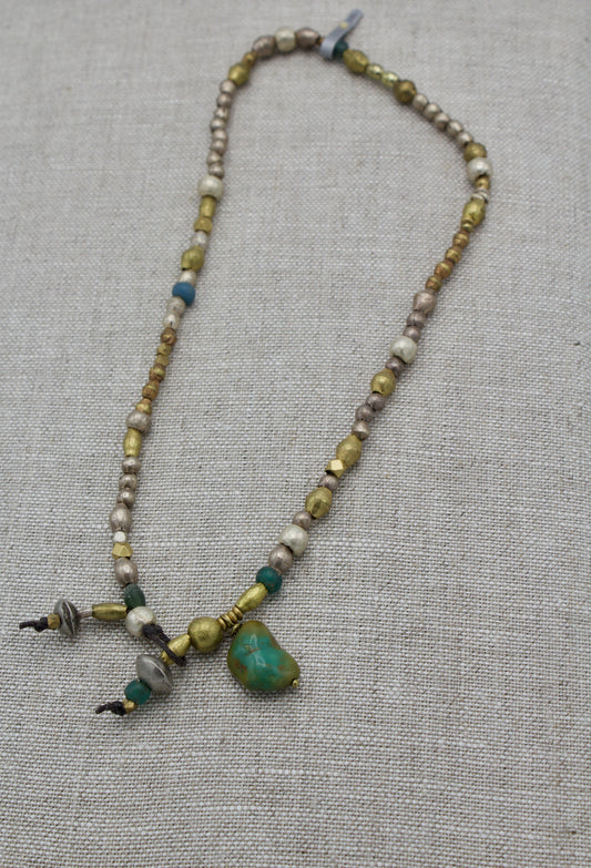 #4 Necklace Tibetan Turquoise Indo Jade
